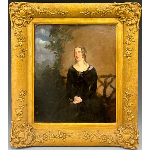 889 - English School (19th century) 
Portrait of a Victorian Lady 
unsigned, oil on board, 30cm x 25cm