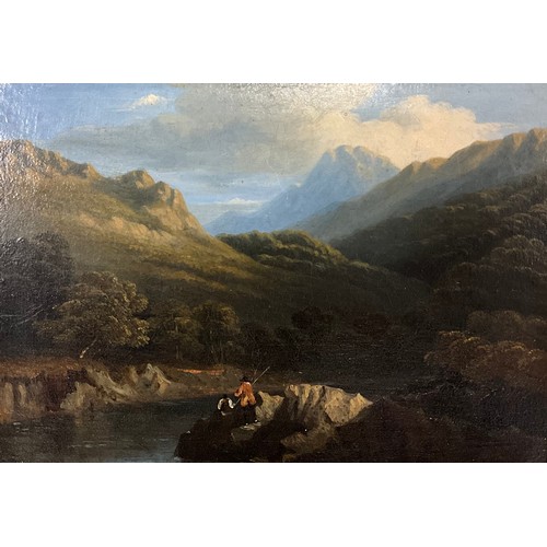 870 - After Richard Wilson (1714-1782) 
Mountainous Landscape 
unsigned, oil on canvas, 21cm x 29.5cm