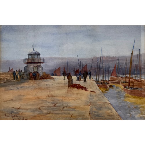 1100 - Maurice Randall (1865-1950) 
The Fishing Pier
signed, watercolour, 31cm x 45.5cm