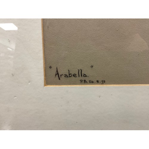 1103 - P. B. (English School, 20th century) 
Arabella, Cavalier Spaniel 
signed, dated 24/8/71, pastel, 37c... 