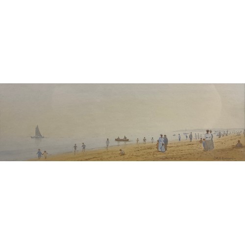 1101 - Michael E. Barnard (b. 1942-) 
The Strand 
signed, watercolour, 11cm x 32.5cm