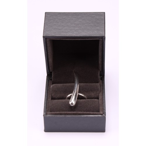 720 - Georg Jensen - a Danish sterling silver Uno ring, designed by Jacqueline Rabun, 2004, size K, boxed