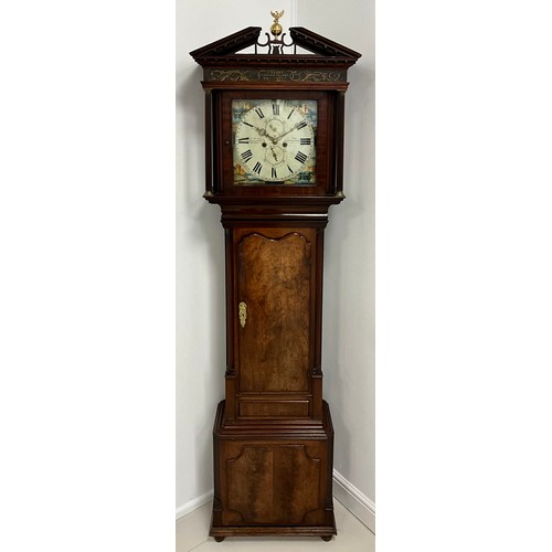 1973 - A George III mahogany longcase clock, 33cm square dial inscribed ELLIOTT NORTHWICH and decorated wit... 