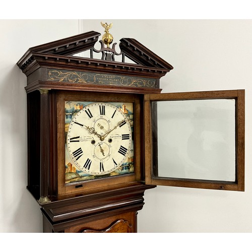 1973 - A George III mahogany longcase clock, 33cm square dial inscribed ELLIOTT NORTHWICH and decorated wit... 