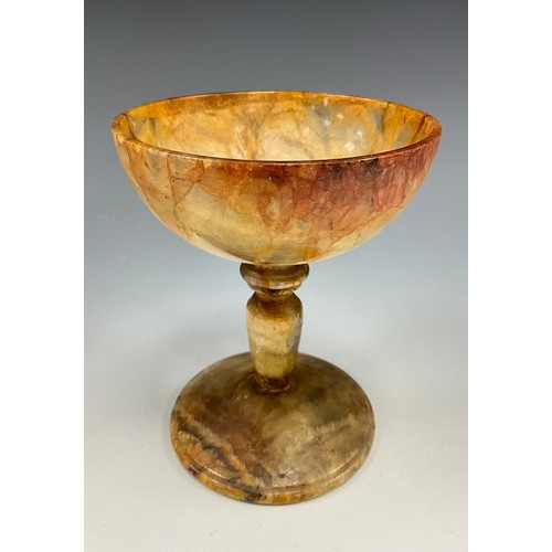 1954 - A mid 19th century Crich Spar chalice, 14.2cm high, 11.6cm wide, c.1840