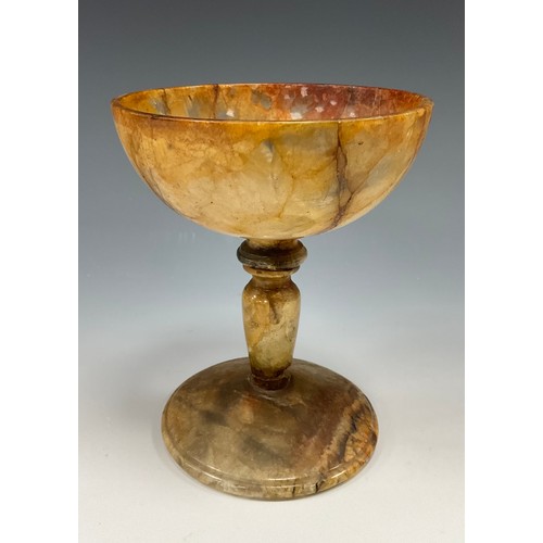 1954 - A mid 19th century Crich Spar chalice, 14.2cm high, 11.6cm wide, c.1840