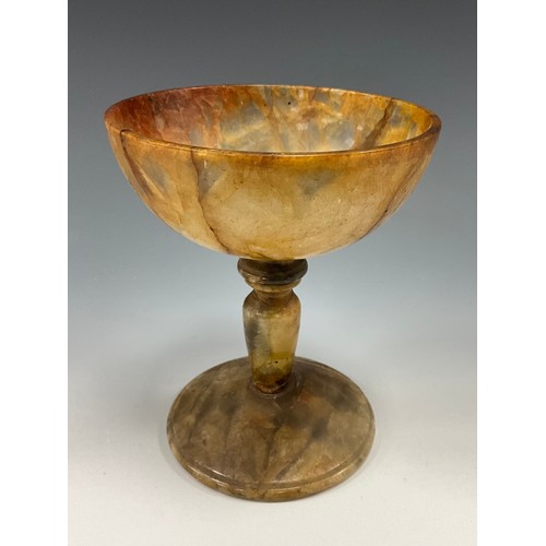 1954 - A mid 19th century Crich Spar chalice, 14.2cm high, 11.6cm wide, c.1840