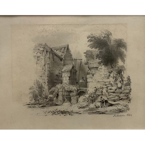 990 - F. Musin, (possibly François-Étienne Musin, 1820-1888 ), a group of four sketches, A View in Bucking... 