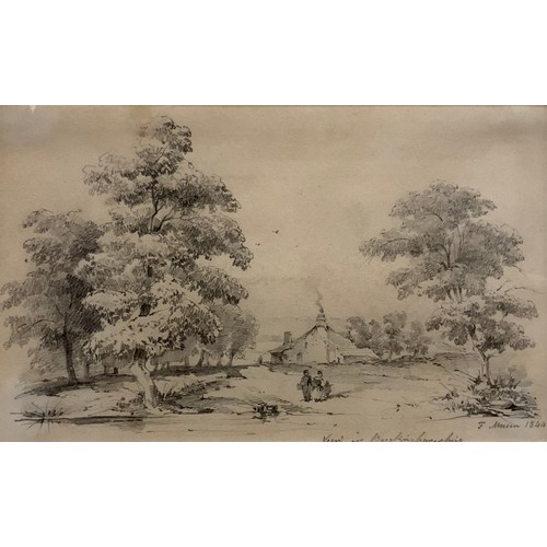 990 - F. Musin, (possibly François-Étienne Musin, 1820-1888 ), a group of four sketches, A View in Bucking... 