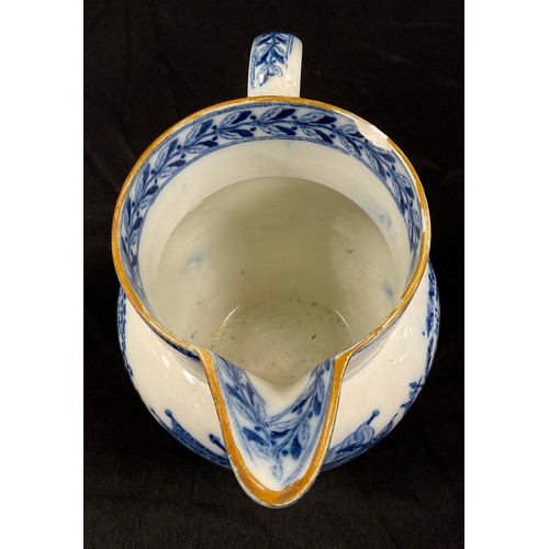 1155 - Nelson and the Napoleonic Wars, a early 19th century blue and white Swansea pearlware commemorative ... 