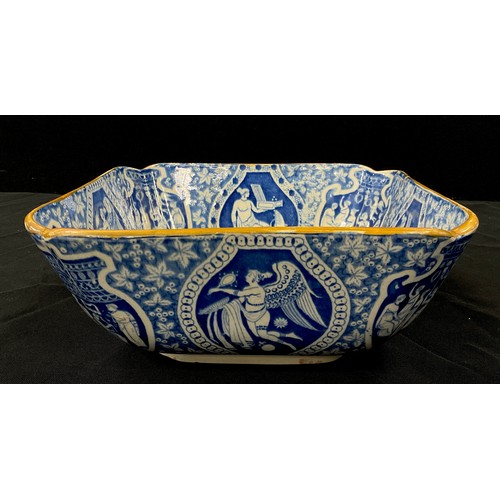 1236 - A Spode pearlware dessert dish, ‘Greek Pattern’ , central panel of mother fleeting from serpent, to ... 