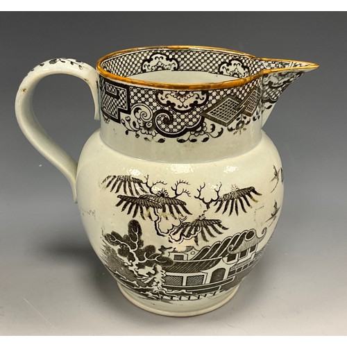 1193 - A 19th century Welsh Glamorgan Pottery Rural Series jug, c.1820, 15cm high; others similar (6)