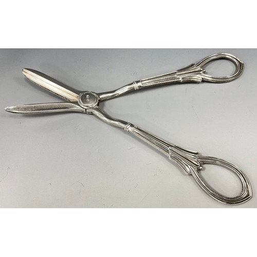 388 - A pair of George V silver grape scissors, Harrison Brothers & Howson (George Howson) Sheffield 1928,... 