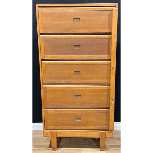 103 - An oak document cabinet, of military interest, presumably removed from RAF Staverton, stamped and in... 