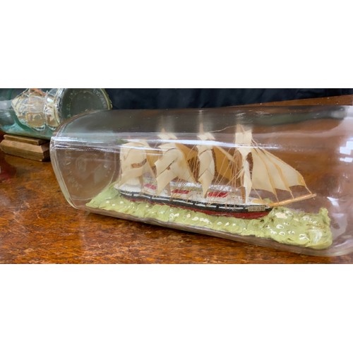 2152 - Maritime Interest - early 20th century ships in bottles including HMS Active Flotina Leader WWII A C... 