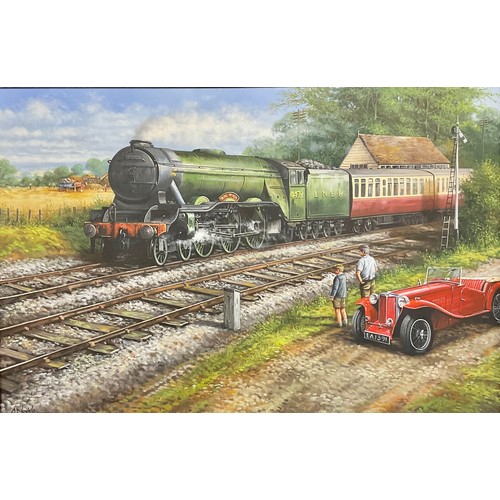 570 - Chris Howells (British 20th century)  
The Flying Scotsman  
signed, oil on canvas