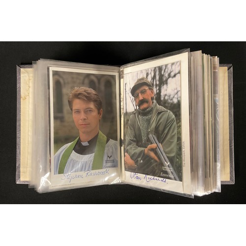 582 - Signatures & Autographs - a photograph book of mostly signed celebrity postcards, including Helen Wo... 