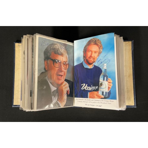 584 - Signatures & Autographs - a photograph book of signed celebrity postcards, including Ben Kingsley, R... 