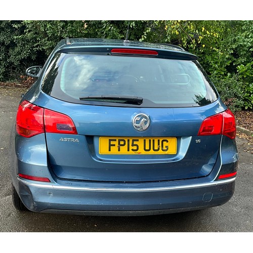 632 - A Vauxhall Astra, FP15 UUG, Petrol, 1598cc, Date of first registration April 2015, Tax due: 01 Novem... 