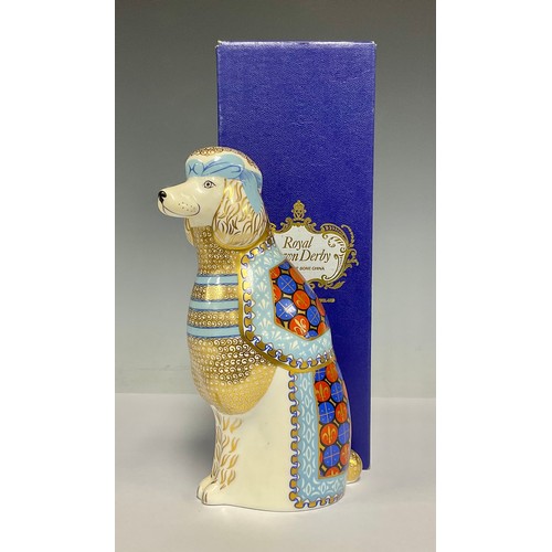 17 - A Royal Crown Derby model, National Dogs Collection, French Poodle, 18cm high, first quality, boxed