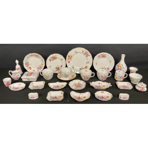 73 - Royal Crown Derby Posies pattern table ware, including trinket dish and cover, vase, trinket dishes,... 