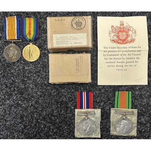 3008 - WW1 British War Medal and Victory Medal to 167711 to Gunner SH Jolly, Royal Artillery complete with ... 