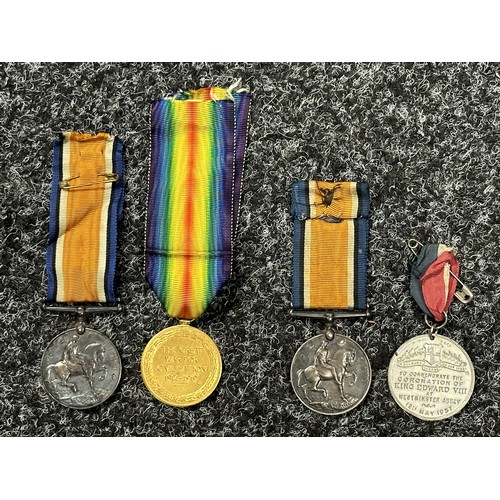 3013 - WW1 British War Medal and Victory Medal to 105959 Pte JH Allsop, Notts & Derby Regt, complete with o... 