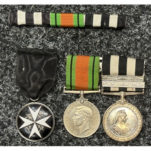 3017 - St Johns medals to two brothers comprising of: WW2 British Defence Medal, Service Medal of the Order... 