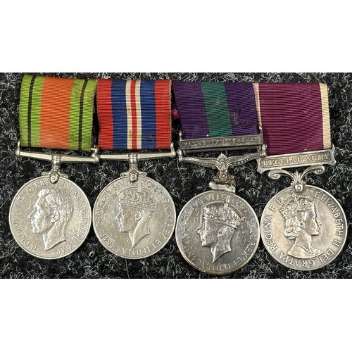 3018 - WW2 British Royal Engineers Longmoor Military Railway Medal group to 21004668 Staff Sgt. FG Cook, RE... 