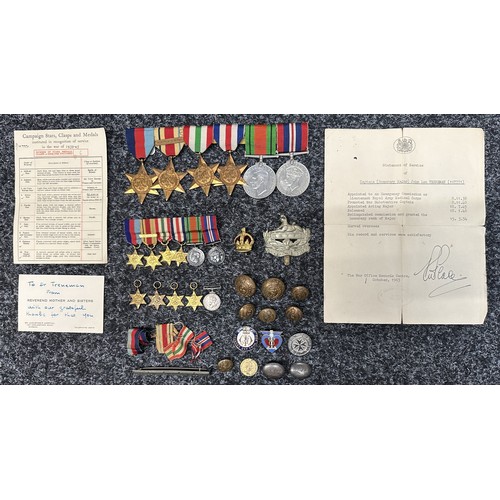 3019 - WW2 British RAMC Medal Group consisting of 1939-45 Star, Africa Star with 8th Army Clasp, Italy Star... 