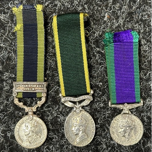 3026 - British Miniature Medal Collection comprising of 16 medals from WW1 to the present day. Along with s... 