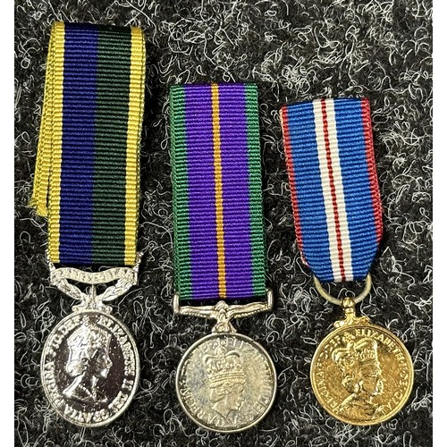 3026 - British Miniature Medal Collection comprising of 16 medals from WW1 to the present day. Along with s... 