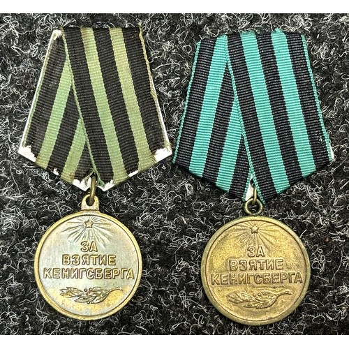 3039 - WW2 Soviet Medals for Liberation of Prague, Capture of Konigsburg x 2, Capture of Berlin. All comple... 