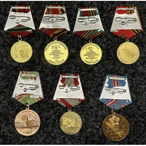 3044 - Soviet Jubilee Medals for 20th, 30th, 40th, 50th Anniversary of the Great Patriotic War, 800th Anniv... 