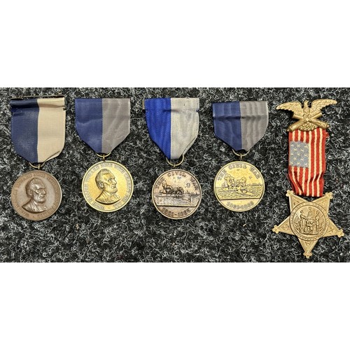 3058 - US Civil War Medal Collection comprising of: Army Civil War Medals x2 : Navy & Marine Corps Civil Wa... 