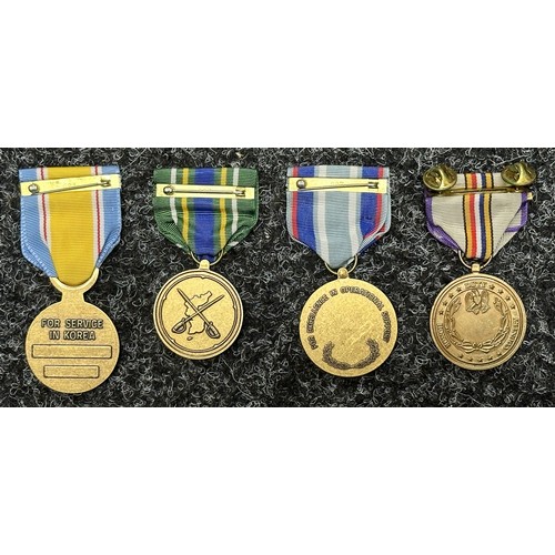 3080 - US Air & Space Campaign Medal: US Republic of Korea War Service Medal: US Korea Defence Service Meda... 