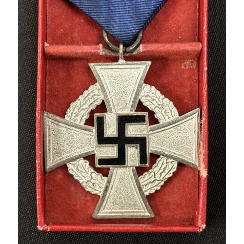 3094 - WW2 Third Reich Cased Treue Dienst Ehrenzeichen, 25 Jahre - Faithful Service Award, 25 years. Case i... 