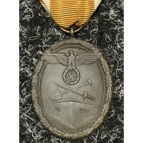 3106 - WW2 Third Reich Deutsches Schutzwall-Ehrenzeichen - West Wall Medal complete with ribbon in original... 