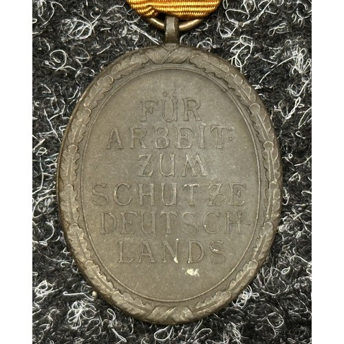 3106 - WW2 Third Reich Deutsches Schutzwall-Ehrenzeichen - West Wall Medal complete with ribbon in original... 