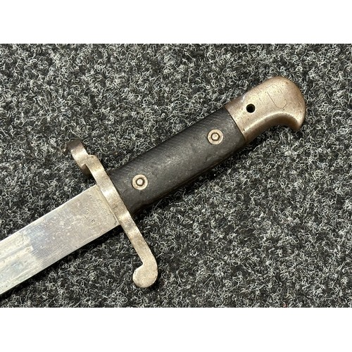 3111 - Martini Henry 1887 Pattern MKIII Bayonet with  unfullered blade 461mm in length, maker marked 