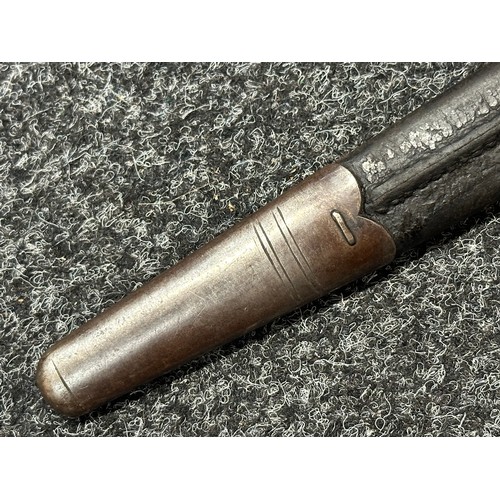 3111 - Martini Henry 1887 Pattern MKIII Bayonet with  unfullered blade 461mm in length, maker marked 