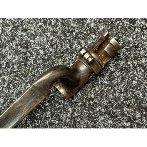 3113 - British Socket Bayonet with triangular fullered blade 550mm in length. Overall length 635mm. No scab... 