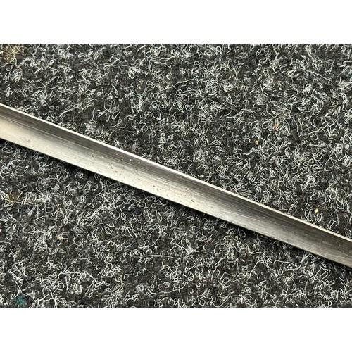 3113 - British Socket Bayonet with triangular fullered blade 550mm in length. Overall length 635mm. No scab... 