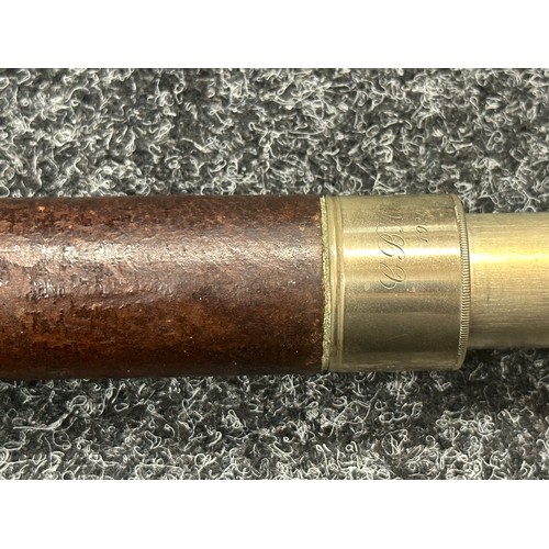 3116 - Victorian Naval Officers Single Draw Telescope by Ross of London, serial number 20837. Engraved 1876... 