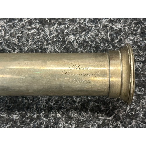 3116 - Victorian Naval Officers Single Draw Telescope by Ross of London, serial number 20837. Engraved 1876... 