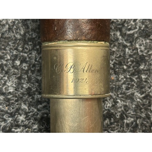 3116 - Victorian Naval Officers Single Draw Telescope by Ross of London, serial number 20837. Engraved 1876... 