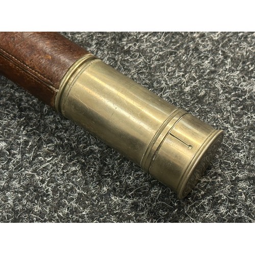 3116 - Victorian Naval Officers Single Draw Telescope by Ross of London, serial number 20837. Engraved 1876... 