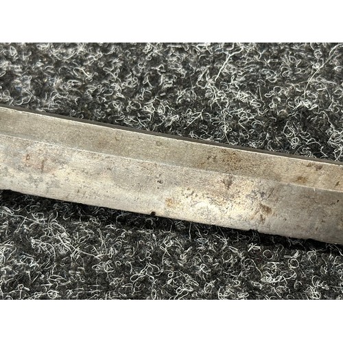 3126 - Japanese Sword with single edged blade 497mm in length, poor condition with many chips out of the cu... 