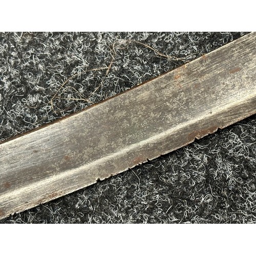 3128 - Victorian British Officers 1821 Pattern Sword with pipe backed single edged blade 827mm in length. W... 