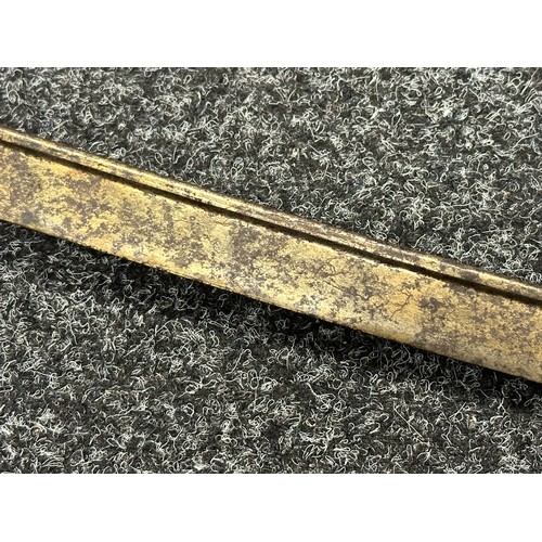 3128 - Victorian British Officers 1821 Pattern Sword with pipe backed single edged blade 827mm in length. W... 